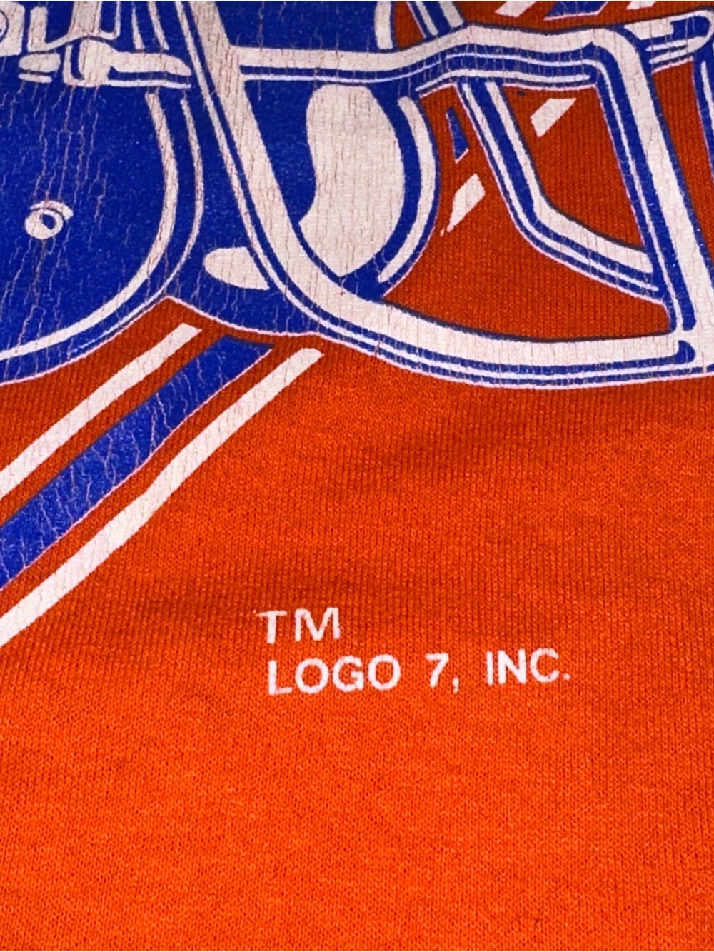 Single Stitch Vtg 80s Logo 7 DENVER Broncos Logo Tee Men’s XL - Picture 6 of 6